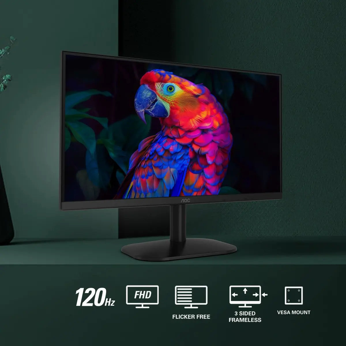 Monitor Aoc 22b35hm23 Led Full Hd 22 120hz Con Hdmi Y Vga Negro