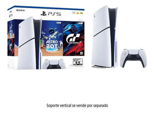 Consola Playstation 5 Slim Estandar - Gt7 + Astro Bot Blanco/negro