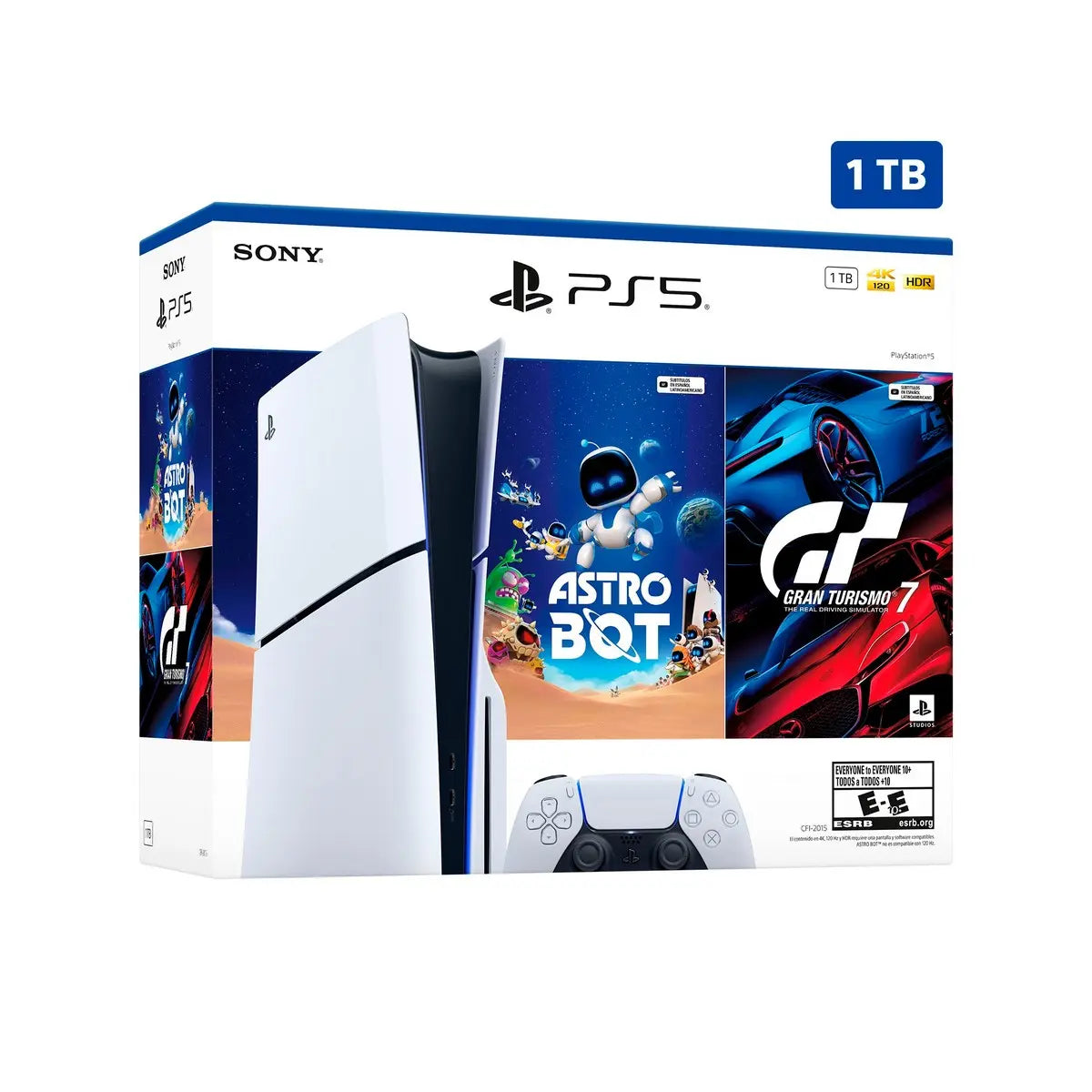 Consola Playstation 5 Slim Estandar - Gt7 + Astro Bot Blanco/negro