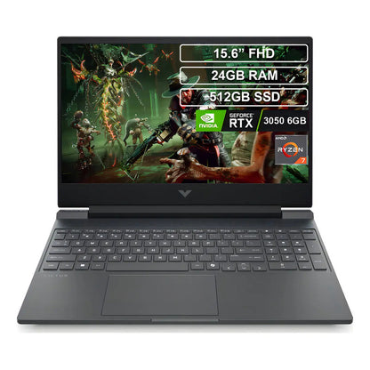 Portatil Hp Victus 15 Ryzen 7 7445hs 8gb Ram 512ssd Rtx3050 Fhd Gris