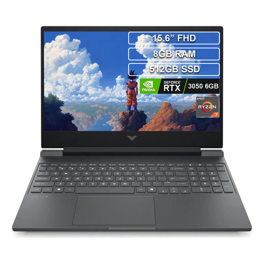 Portatil Hp Victus 15 Ryzen 7 7445hs 8gb Ram 512ssd Rtx3050 Fhd Gris