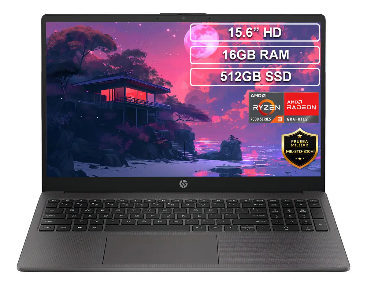 Portátil Hp 255 G10 Ryzen 3 7320u 16gb 512gb Hd 15.6 Negro