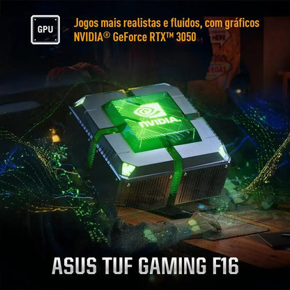 Asus Tuf Gaming F16 FX607vj Nvidia Rtx 3050 Intel Core 5 210h 16 GB Ram 512 GB SSD Pantalla 16 niveles IPS 144 Hz Gris - RL015