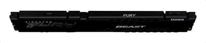 Memoria RAM Fury Beast DDR5 gamer color negro 16GB 1 Kingston KF548C38BB-16