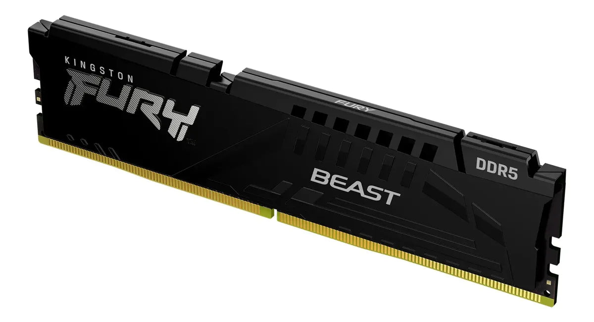 Memoria RAM Fury Beast DDR5 gamer color negro 16GB 1 Kingston KF548C38BB-16