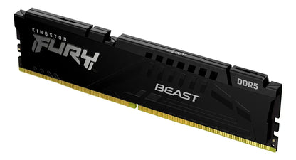 Memoria RAM Fury Beast DDR5 gamer color negro 16GB 1 Kingston KF548C38BB-16